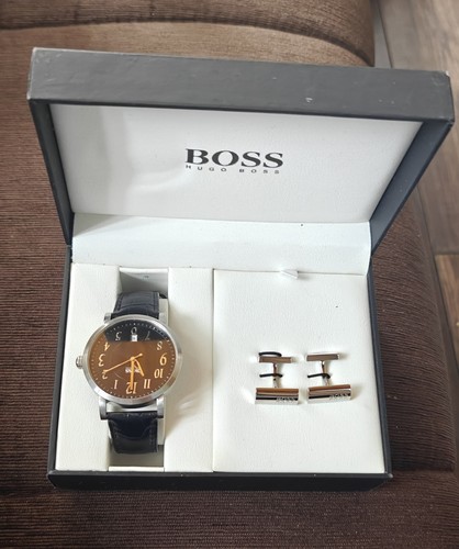 Hugo boss watch with cufflinks - boss,
