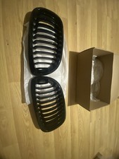 Genuine BMW E46 Pre Facelift Coupe Front Kidney Grill Grille Custom Black Chrome