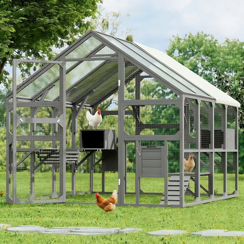 Large wooden chicken coop - wooden,