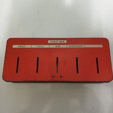 Vintage Red Metal Thrift Money