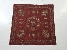 Antique 19thC Ottoman Velvet Metallic Embroidered Panel 83x80cm