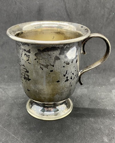 Christening mug silver - silver, plated