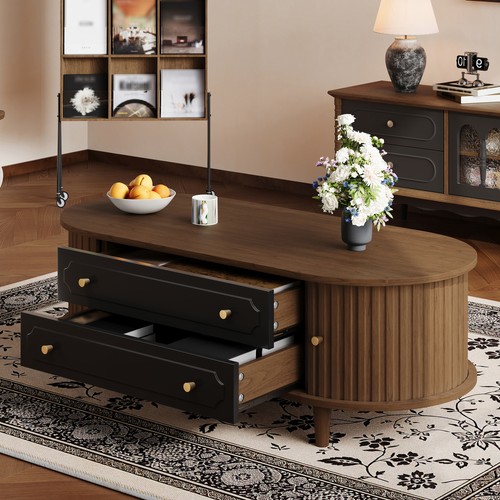 Walnut coffee table with - walnut,