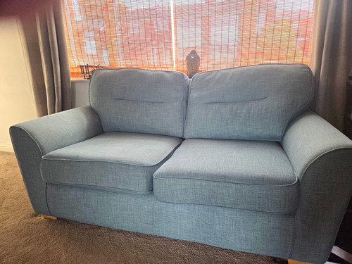 Dfs blue fabric sofas set - dfs,