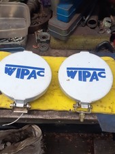 CLASSIC MINI CHROME WIPAC 5 1/2" FOG LIGHTS FOG LAMPS  PAIR WITH COVERS