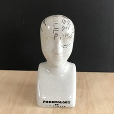Ceramic Phrenology Head Figure