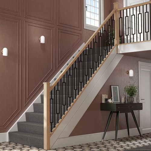 Black metal stair kit - black,