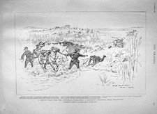 Original Old Antique Print