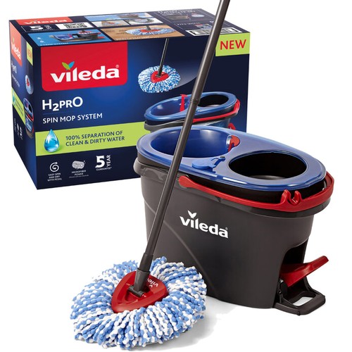 Vileda h2pro spin mop bucket - mop, &