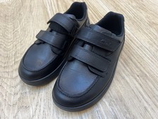 New Clarks Boys School Shoes 13 F Black Leather - Keelan Flare
