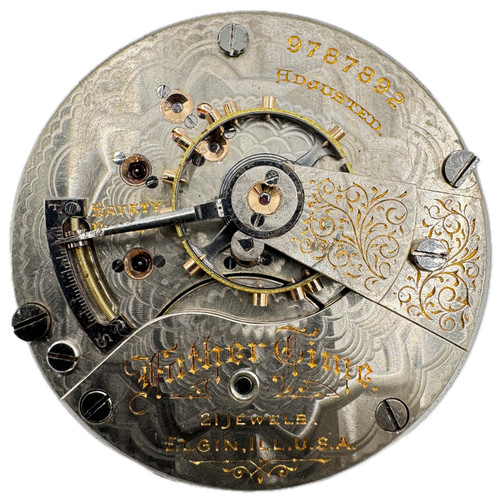 Antique 18s 1903 elgin father - elgin,
