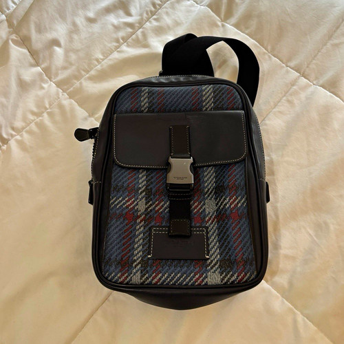 Coach men plaid - men's, crossbody