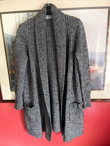 Wallis grey rib knit shawl - wallis,