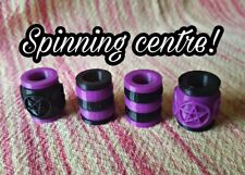 Set of 4 Dreadlock beads. Pentagram, Spinning centres 8mm, Dread Accessories 