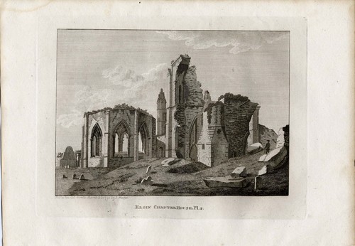 1790 antique print elgin - 1790,