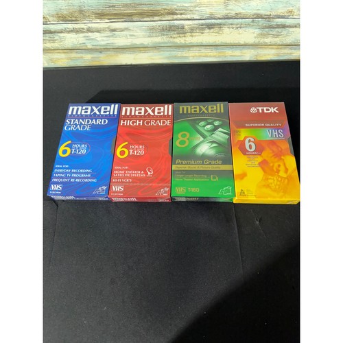 Maxell tdk vhs blank tapes - tapes, 4pk