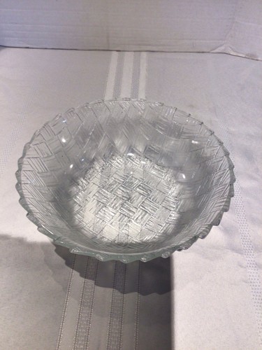 Vintage clear glass serving - clear,