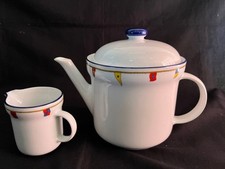 Richard Ginori Clipper Creamer and Teapot Set Porcelain Italy Elegant Design