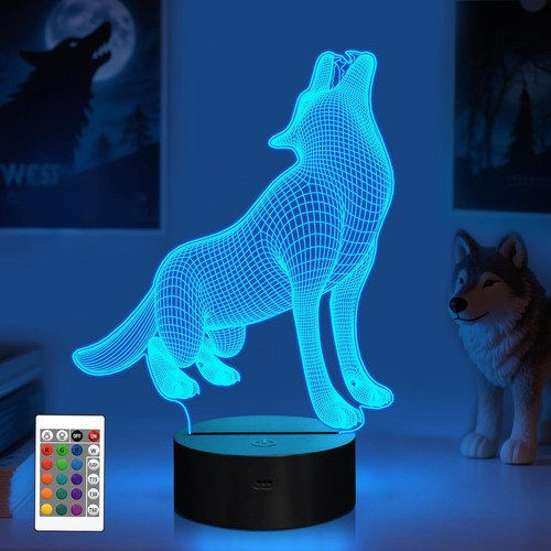 Wolf gift light hologram - wolf, light,