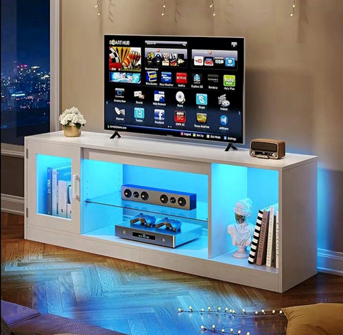 White stand with - stand, led