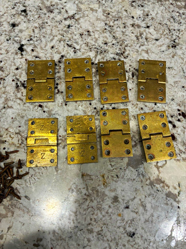 Brass butt cabinet door hinges - butt,
