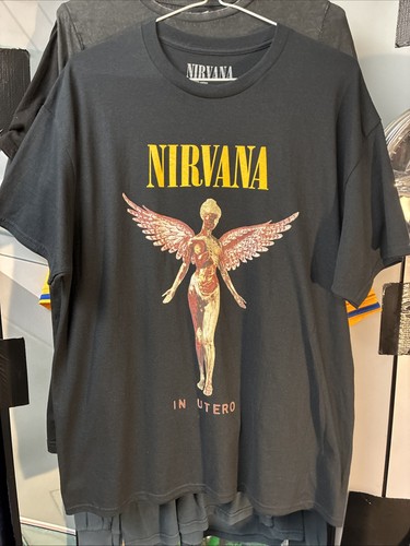 Nirvana utero shirt black - nirvana,in, t