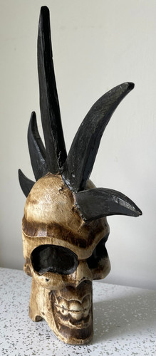 Tiki style hand carved wooden - style, hand-carved