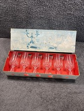 Original Box set of 6 Louvre by Cristal D'Arques-Durand Wine Glass 11.5cl - 24%