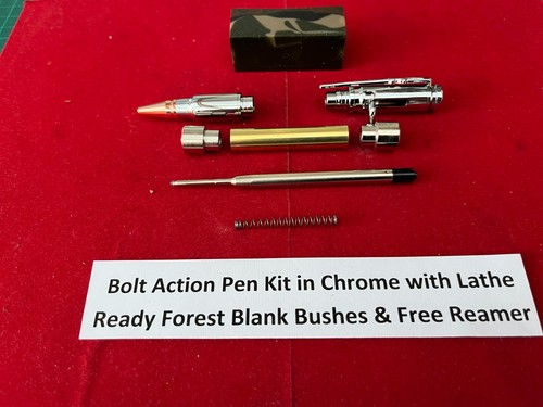 Bolt action pen kit chrome - pen,