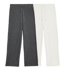 EX M&S Bottoms Cosy Waffle Ladies Pants Lounge PJ Joggers Ribbed Knit Textured