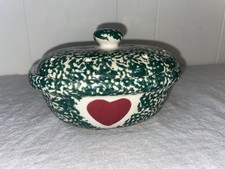 Vtg green Spongeware Potpourri