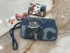 NEW Fuzzy Nation Dachshund Dog Purse Wallet Wristlet NWT Zip