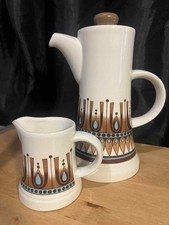 baker bros ltd royal tudor ware cleopatra coffee and milk jug