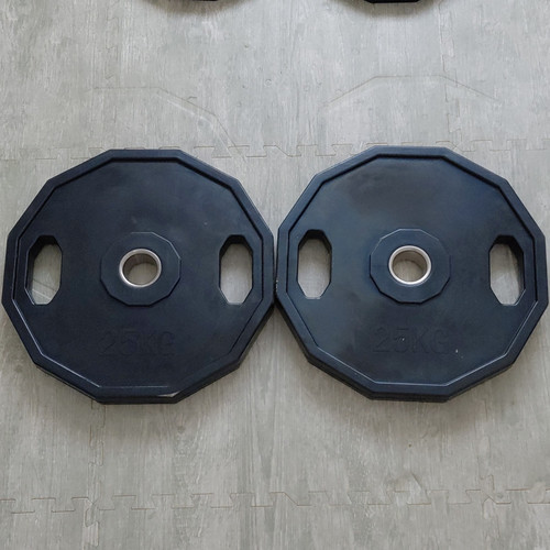 25kg black rubber - rubber, olympic