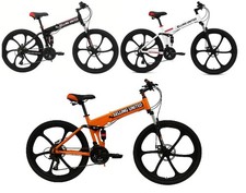 Folding Mountain Bike Shard 26 Inch, 21 Speed, Double Suspension, Alloy Wheel