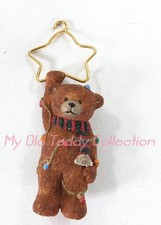Russ Berrie Bears From The Past Christmas Ornament Teddy on a Star Shape Hanger.