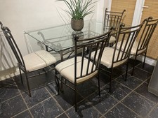 Dining Table & 6 Chairs Glass