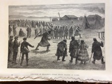 J1g Ephemera 1874 Victorian Book Plate Samoyeds Of Khabarova Play Games Yugar