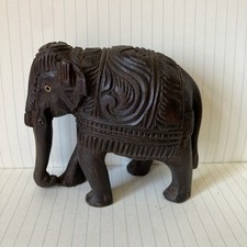 Hand carved Wooden Elephant 4 Inches