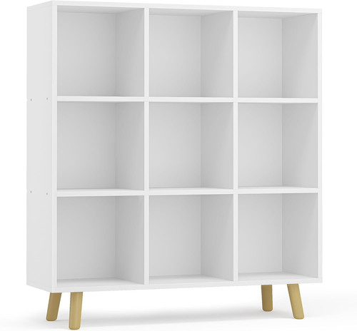 Cube open shelf bookcase - 9-cube,