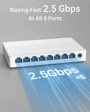 BrosTrend 8 Port 2.5Gb Ethernet Switch Multi Gigabit Unmanaged Network Switch