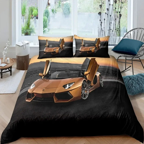 Racing car printed duvet - duvet, cover