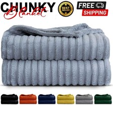 Chunky Rib Throws Blankets
