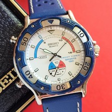 Seiko Yacht Timer Watch Blue &