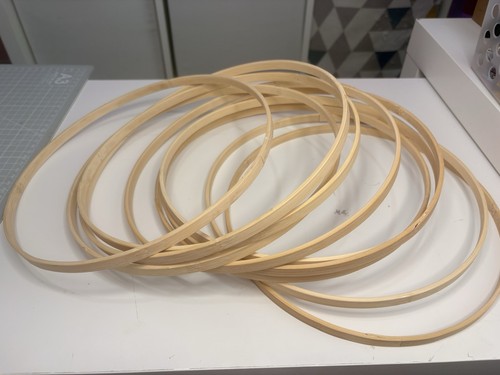 25cm wreath rings wooden - 25cm,