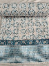 Indian Kantha Quilt Bedspread