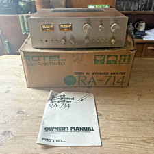 Vintage ROTEL Stereo DC Integrated Amplifier RA-714 Boxed with Manual - Untested