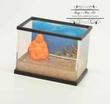 Miniature Orange Buddha 1 PC