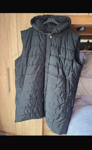 Black quilted hooded long - hooded,