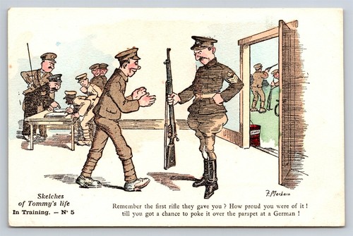 Postcard wwi sketches tommy - postcard,
